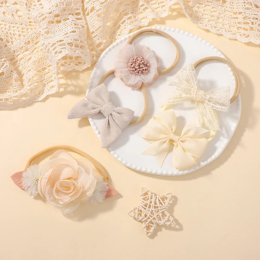 5 Buah Ikat Kepala Busur Renda - Baby Products Set ulasan dan harga