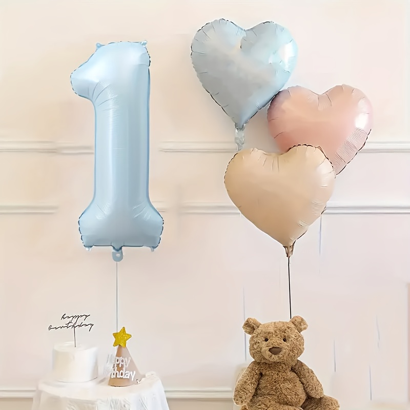 4Pcs Balon Angka Biru Muda unt - Baby Products Lotion ulasan dan harga