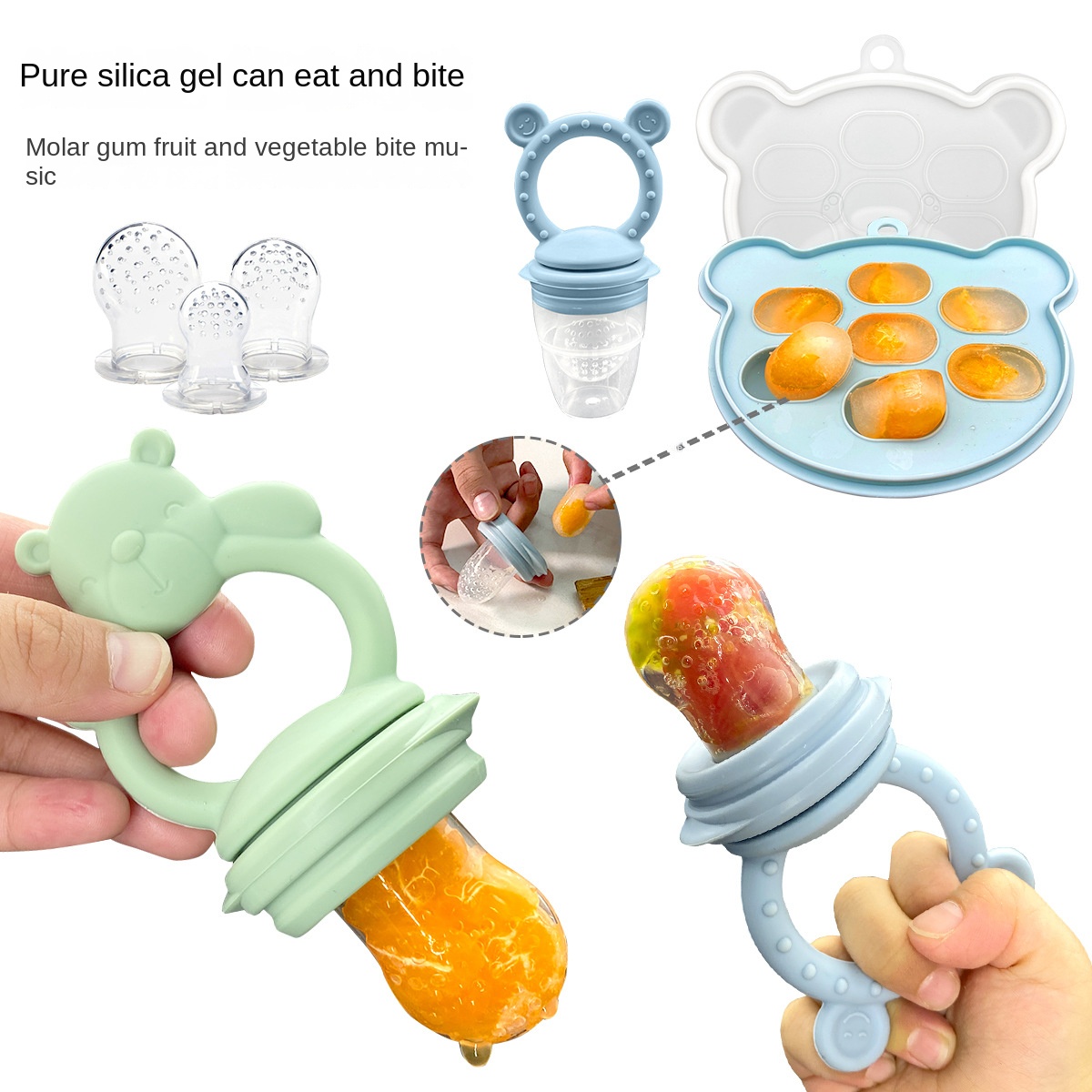 Set alat makan bayi silikon, d - Baby Products Eco Friendly ulasan dan harga